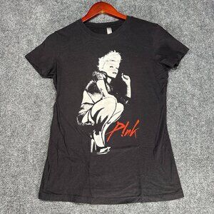 Next Level Graphic Tee Shirt Womens Medium Large Black Cotton Pink Singer